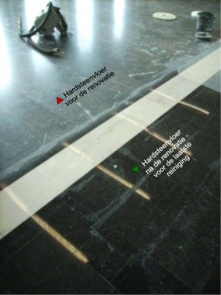 polijsten hardsteen vloer